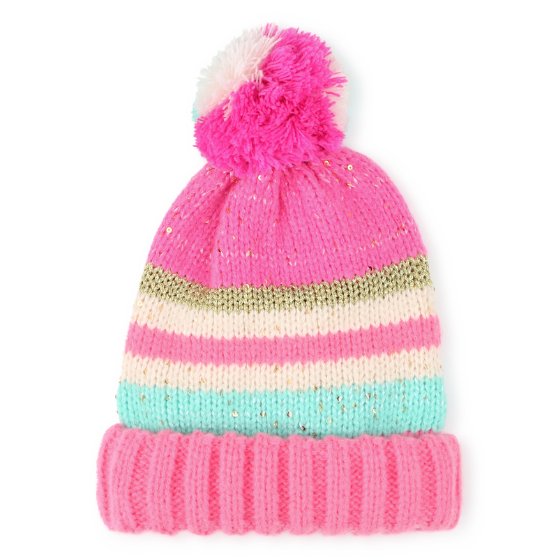Gorro &agrave;s riscas com pompom BILLIEBLUSH 
                        GIRL