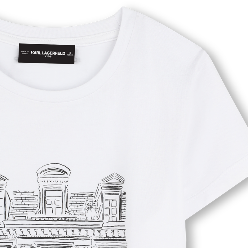 T-shirt com estampa KARL LAGERFELD KIDS 
                        GIRL