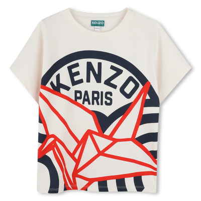T-shirt manga curta em algod&atilde;o KENZO KIDS UNISSEX