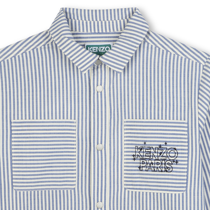 Camisa de algodão às riscas KENZO KIDS 
                    BOY