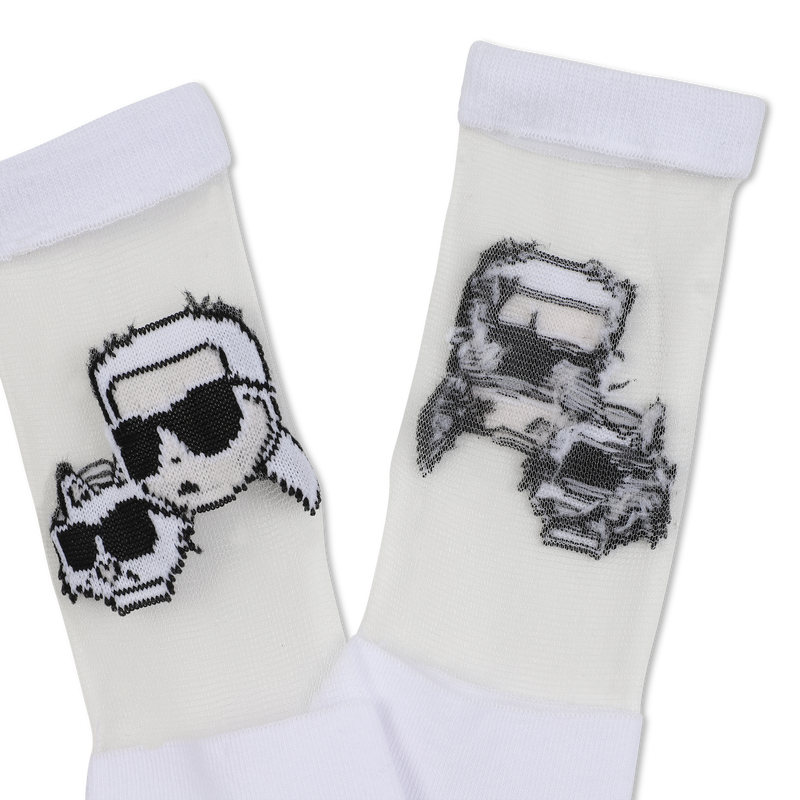 Meias de cano m&eacute;dio KARL LAGERFELD KIDS 
                        GIRL