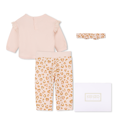 Conjunto de moletom, cal&ccedil;a e pel&uacute;cia KENZO KIDS MENINA