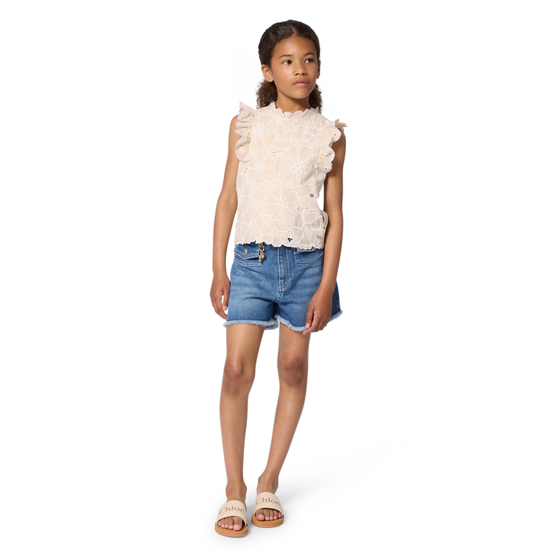 T-SHIRT BORDADO FLORAL CHLOE 
                        GIRL