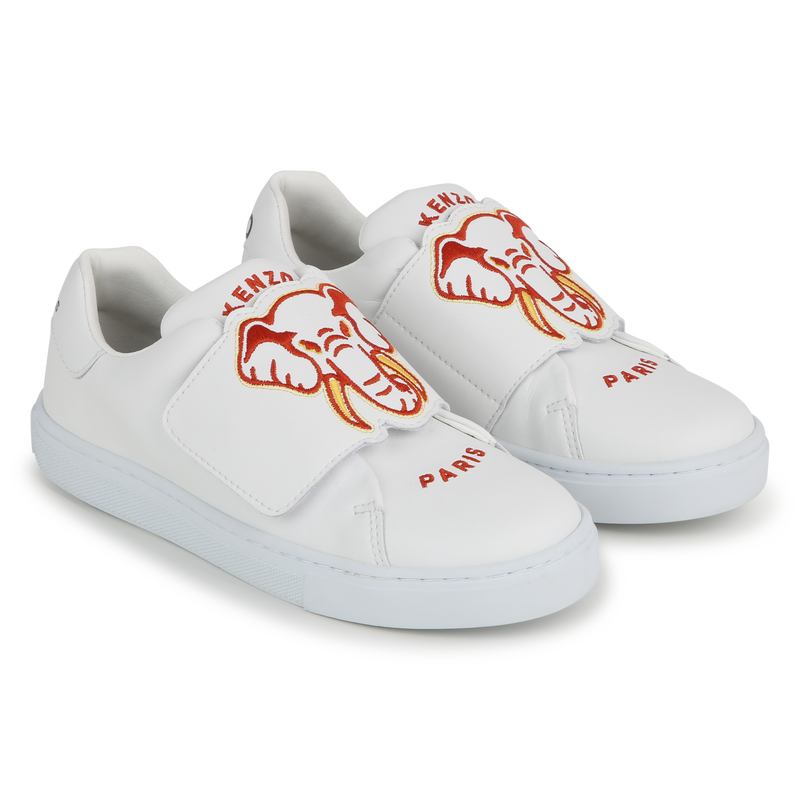 Ténis em pele com velcro KENZO KIDS 
                    UNISEX
