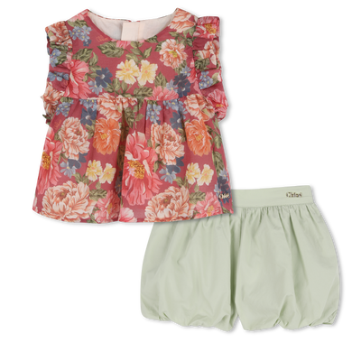 Top + conjunto de cal&ccedil;as inchadas CHLOE MENINA