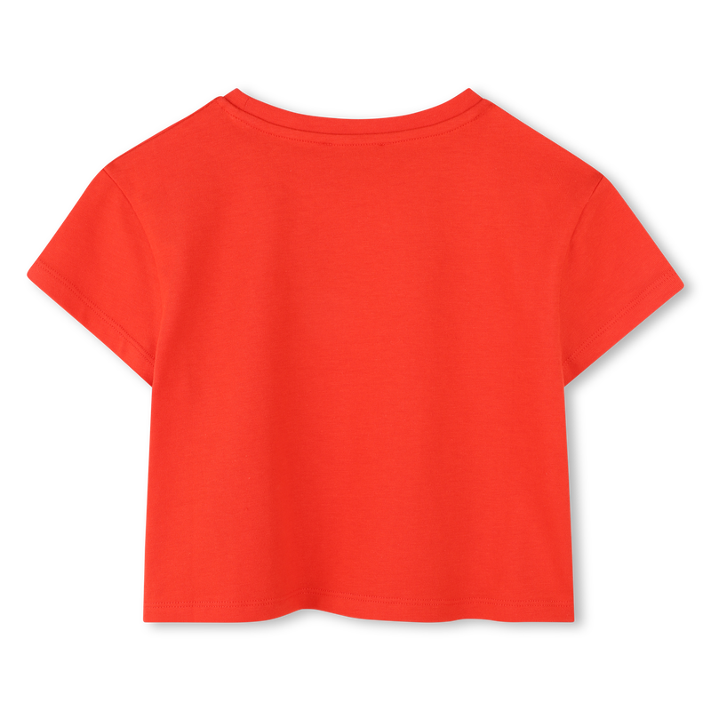 T-shirt "cropped" de algod&atilde;o MICHAEL KORS 
                        GIRL