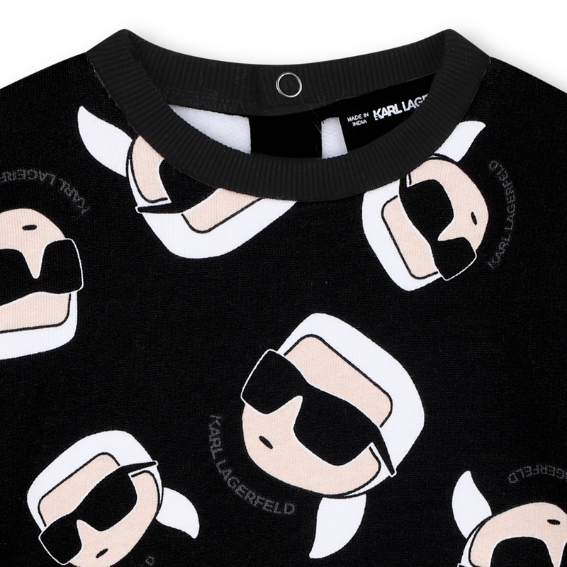 Moletom de lã escovada KARL LAGERFELD KIDS 
                    BOY