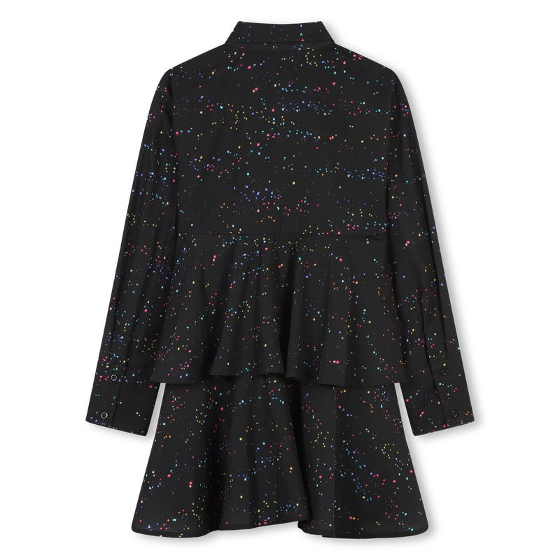 Vestido com folhos DKNY 
                        GIRL