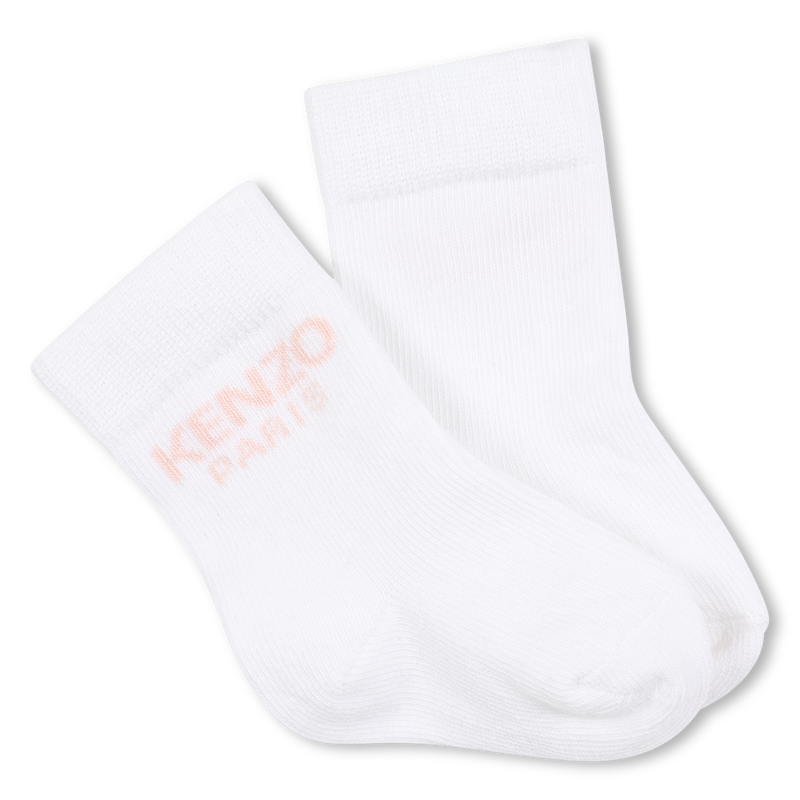 Conjunto de 2 pares de meias de malha KENZO KIDS 
                    UNISEX