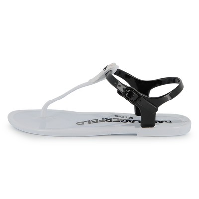 SAND&Aacute;LIAS COM AL&Ccedil;AS AJUST&Aacute;VEIS KARL LAGERFELD KIDS GIRL