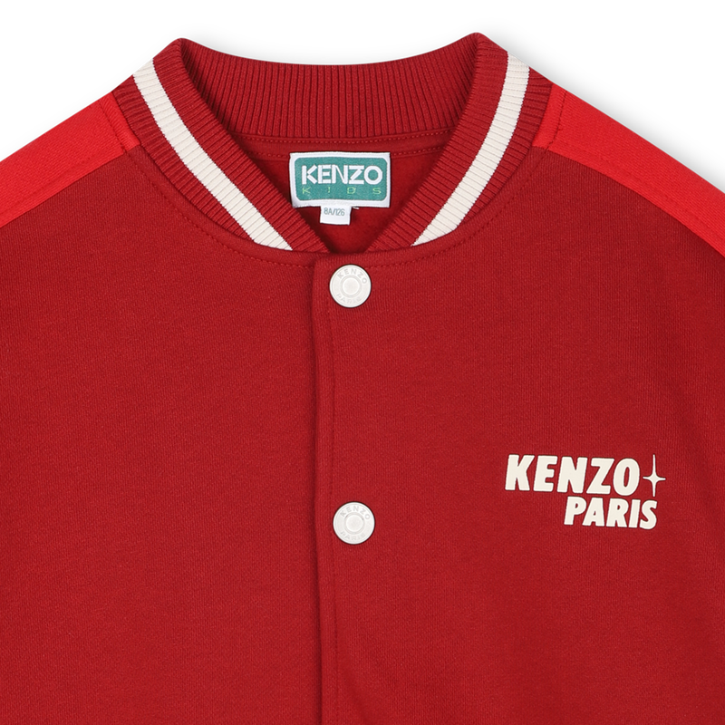 Cardigan com fecho de bot&atilde;o de press&atilde;o KENZO KIDS 
                        BOY