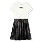 Vestido de manga curta, CR&Uacute;  PRETO, hi-res