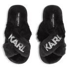 Chinelos com al&ccedil;as cruzadas KARL LAGERFELD KIDS 
                    GIRL
