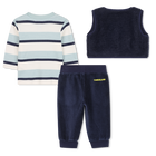 Conjunto de tr&ecirc;s pe&ccedil;as com padr&atilde;o de zebra TIMBERLAND 
                    BOY