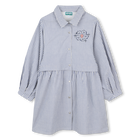 Vestido camisa listrado fino KENZO KIDS 
                    GIRL