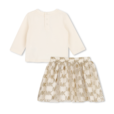 Conjunto de camiseta e saia MICHAEL KORS MENINA