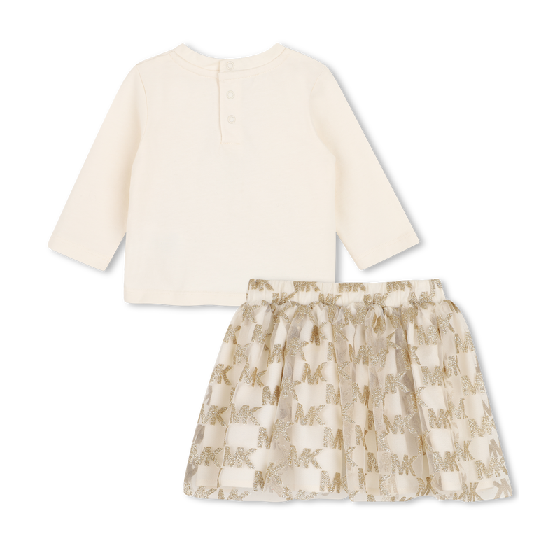 Conjunto de camiseta e saia MICHAEL KORS 
                        MENINA