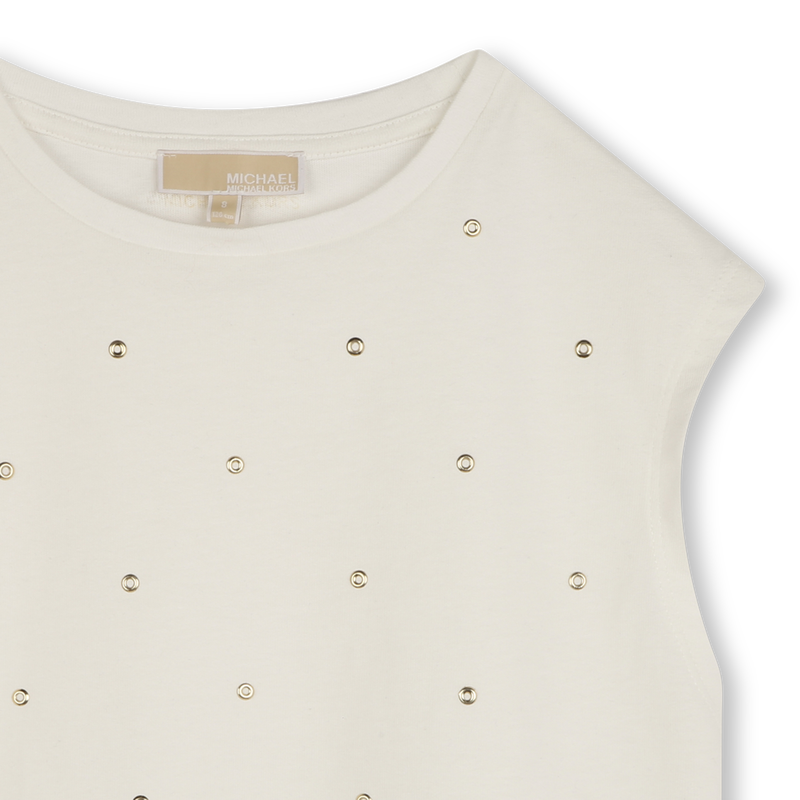 T-shirt de cerim&oacute;nia algod&atilde;o MICHAEL KORS 
                        MENINA