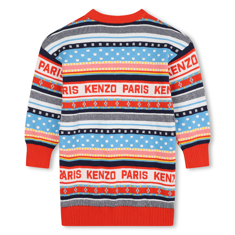 Vestido em malha jacquard KENZO KIDS 
                        GIRL