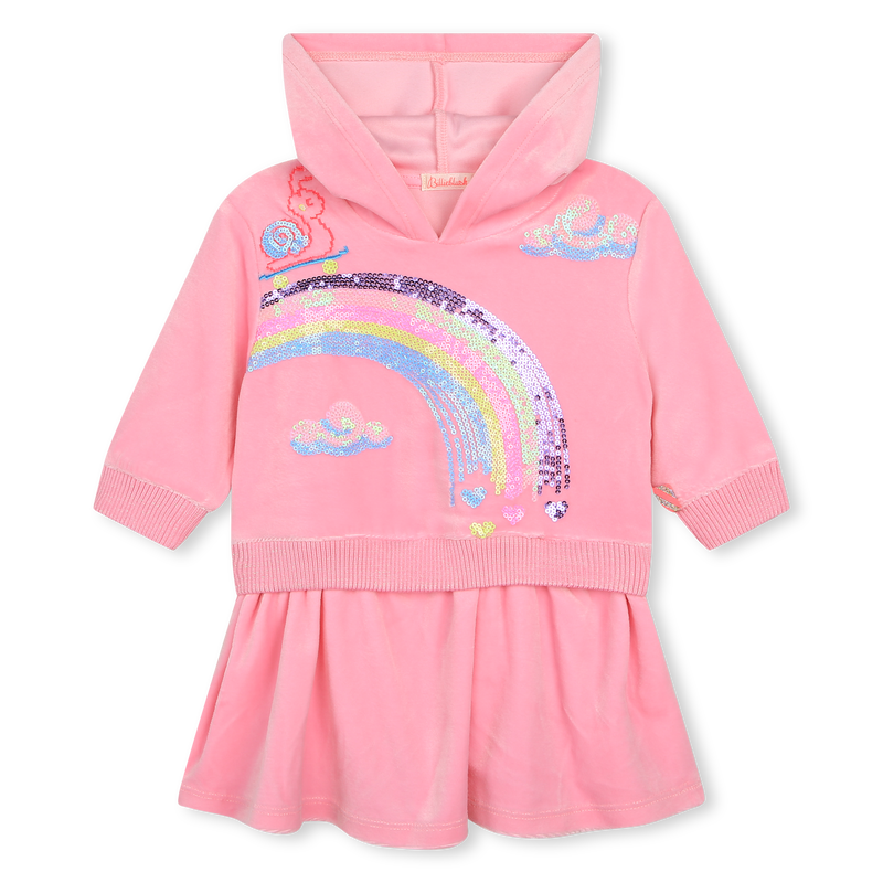 Velvet hoodie dress BILLIEBLUSH 
                    GIRL