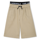 Bermudas em sarja KARL LAGERFELD KIDS 
                    BOY