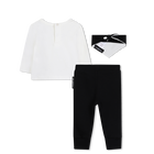 Conjunto de camiseta, cueca samba-can&ccedil;&atilde;o e cacheco KARL LAGERFELD KIDS 
                    BOY