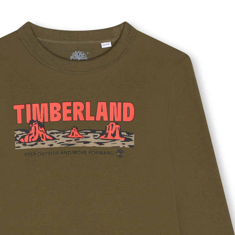 T-shirt com estampa e mensagem TIMBERLAND 
                        BOY