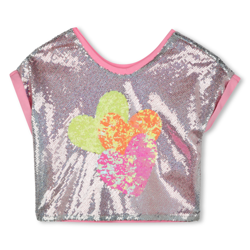 T-shirt larga com lantejoulas BILLIEBLUSH 
                        GIRL