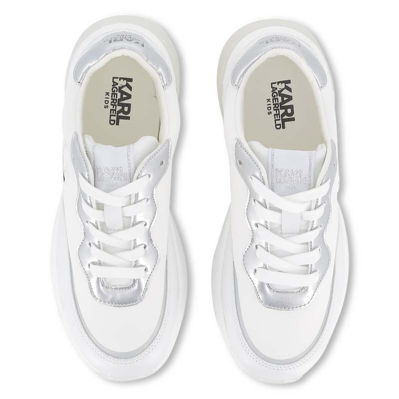 Lace-up trainers with badge KARL LAGERFELD KIDS 
                    GIRL
