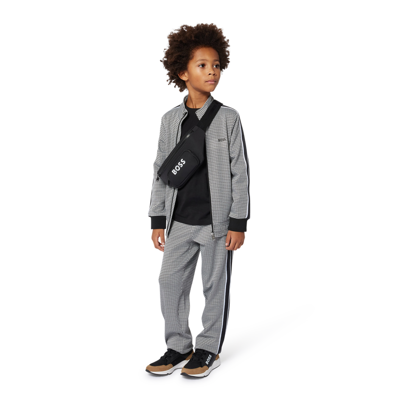 Cardigã estampado com fecho BOSS 
                    BOY