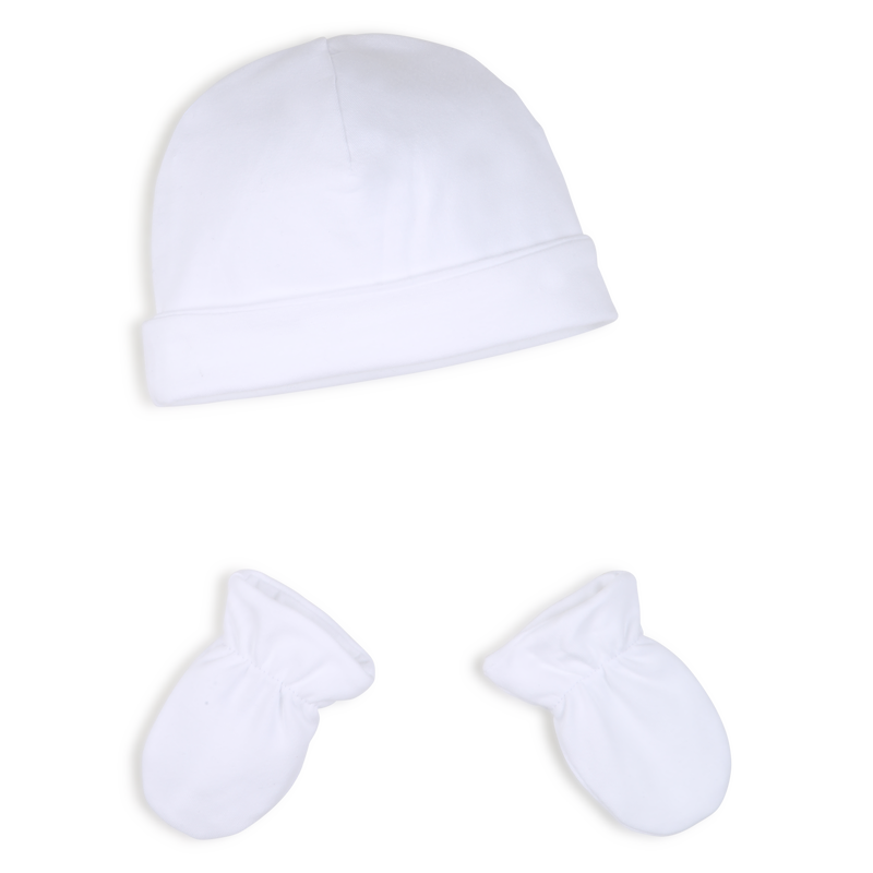 PIJAMA + BODYSUIT + GORRO + CONJUNTO DE LUVAS BOSS 
                        BOY