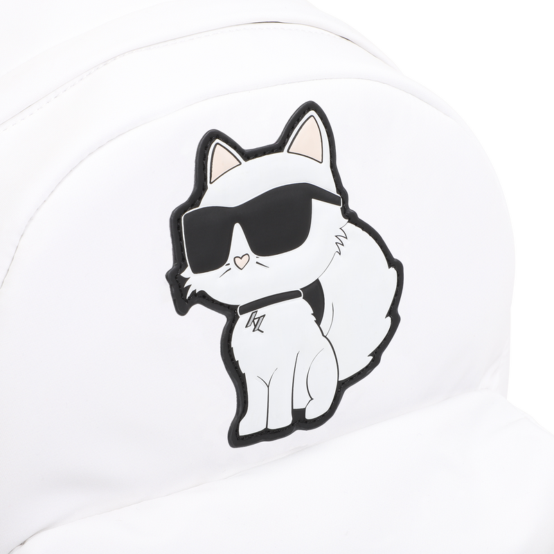 Mochila pequena com emblema KARL LAGERFELD KIDS 
                        GIRL