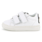 T&eacute;nis com riscas de gancho e la&ccedil;o KARL LAGERFELD KIDS 
                    BOY