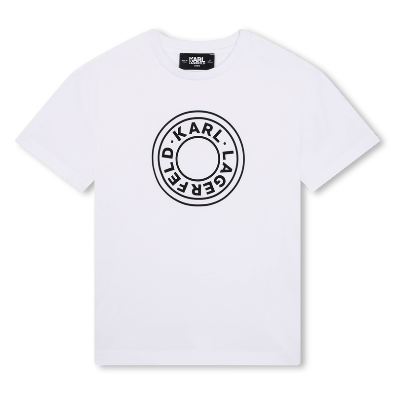 Short-Sleeved Cotton T-Shirt KARL LAGERFELD KIDS 
                    BOY
