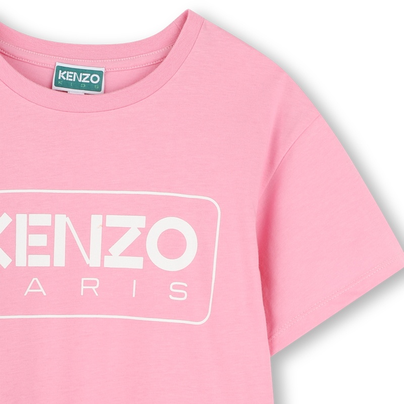 Vestido estampado com folho KENZO KIDS 
                        GIRL