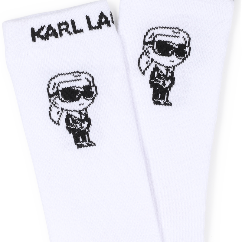 MEIAS ESTAMPADAS NA ALTURA DO JOELHO KARL LAGERFELD KIDS 
                        UNISEX