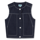 Casaco denim sem mangas KENZO KIDS 
                    GIRL