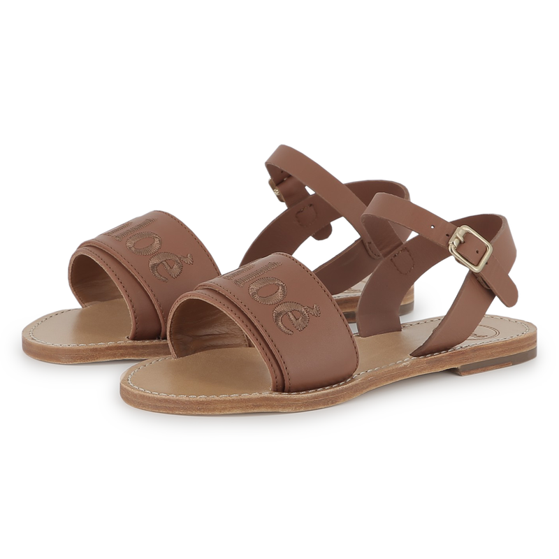 Buckled leather sandals CHLOE 
                    GIRL