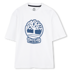 T-shirt bicolor com log&oacute;tipo, BRANCO, hi-res