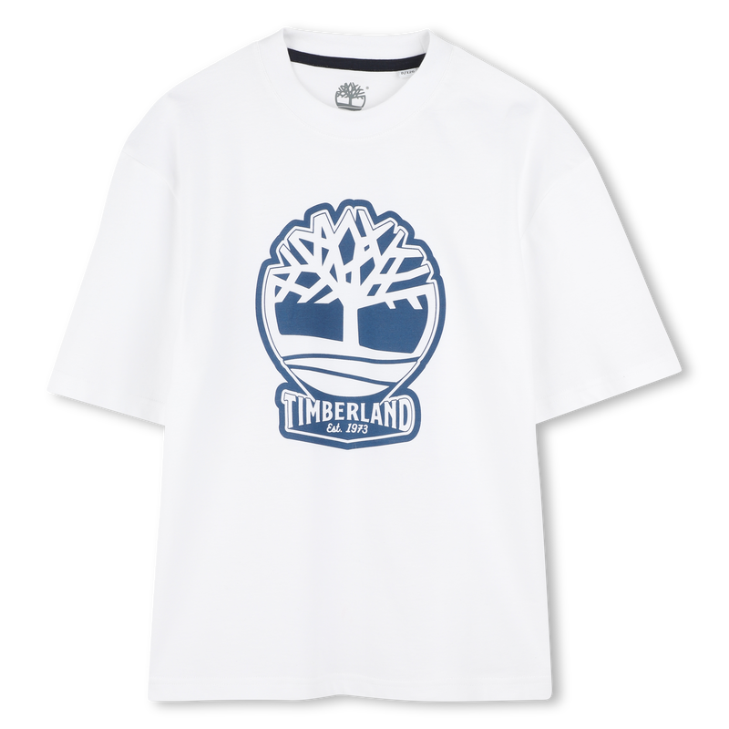 T-shirt bicolor com log&oacute;tipo TIMBERLAND 
                        BOY