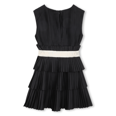 VESTIDO PLISSADO DE MANGA CURTA KARL LAGERFELD KIDS GIRL