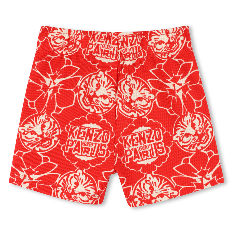 Printed cotton Bermuda shorts KENZO KIDS 
                    BOY