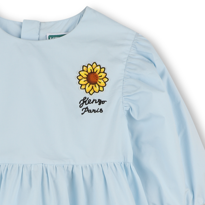 Vestido bicolor em corte evas&eacute; KENZO KIDS 
                        GIRL