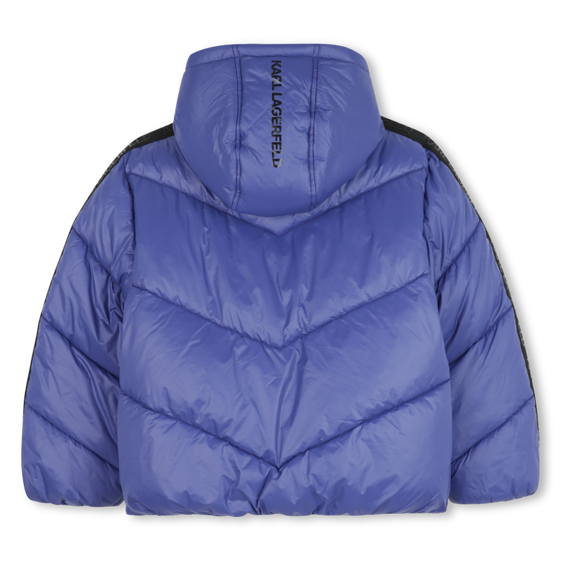 Jaqueta de poliamida com capuz KARL LAGERFELD KIDS 
                    BOY