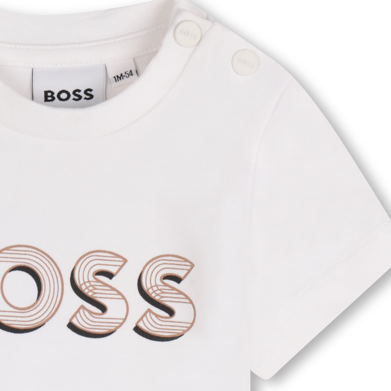 T-shirt com log&oacute;tipo estampado BOSS 
                        BOY