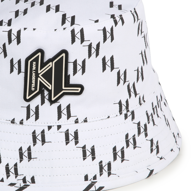 Reversible Cotton Bucket Hat KARL LAGERFELD KIDS 
                    BOY