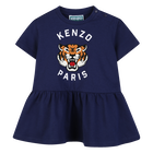 Vestido reunido na cintura KENZO KIDS 
                    GIRL