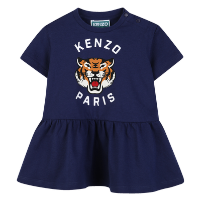 VESTIDO REUNIDO NA CINTURA KENZO KIDS GIRL
