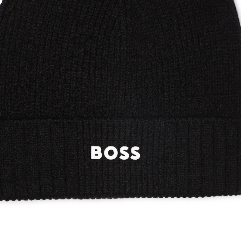 Chapéu de malha com logotipo BOSS 
                    BOY