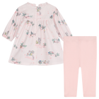 Vestido e leggings em algod&atilde;o KENZO KIDS 
                    GIRL